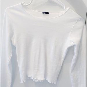 White long sleeve top